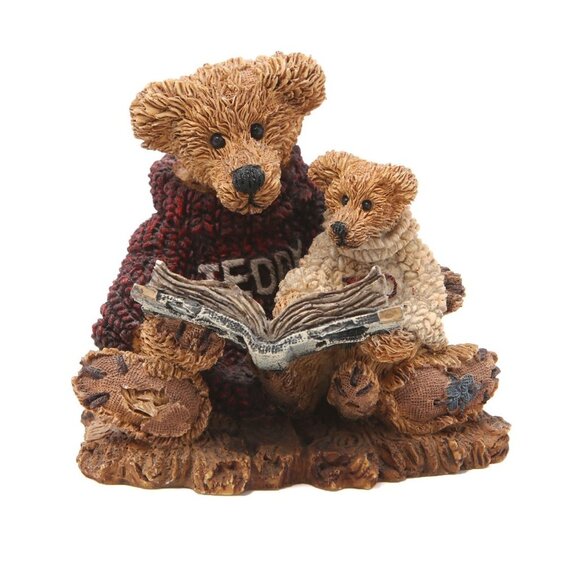 Vintage Boyds Bears & Friends 1993 Ted & Teddy Resin Bear Figurine Collectables - Picture 1 of 7